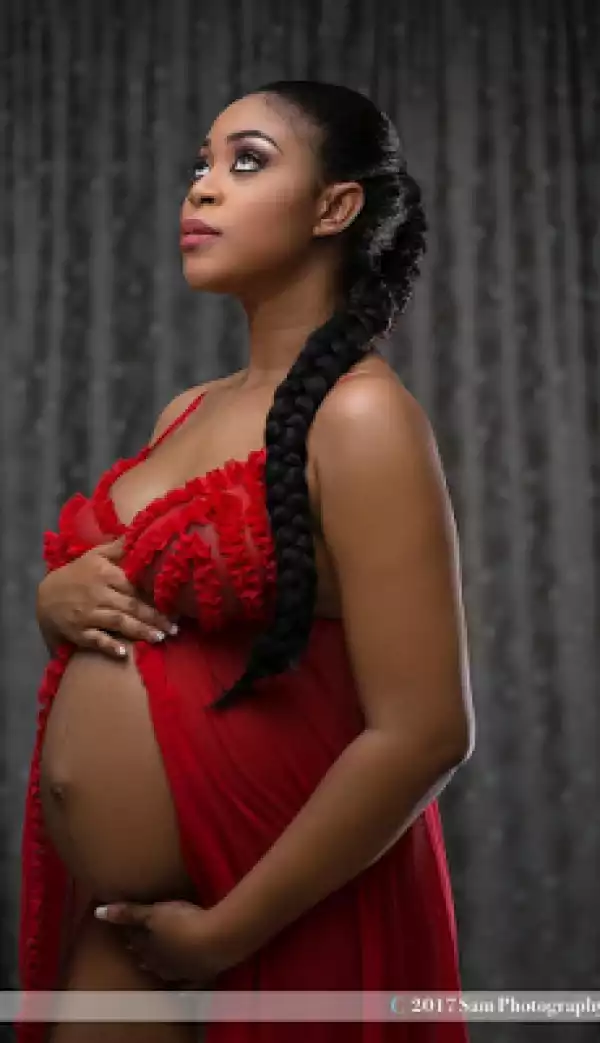 Actress Mimi Orjiekwe Puts Her Baby Bump On Display In New Photo